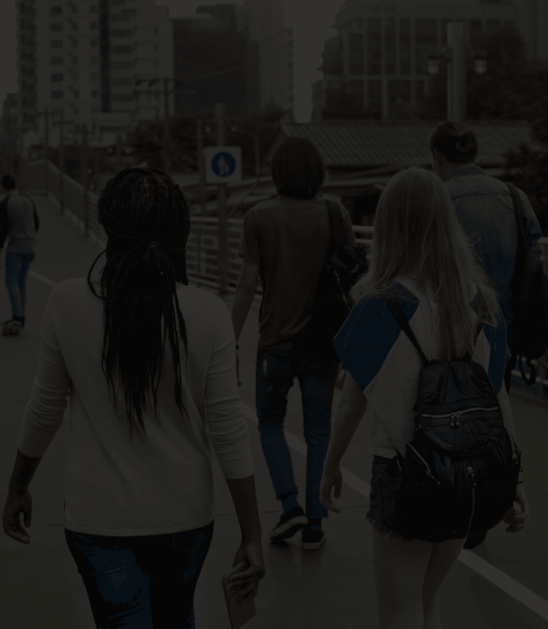 People walking together in the city